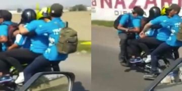 Se viraliza en redes video de moto ‘sardina’