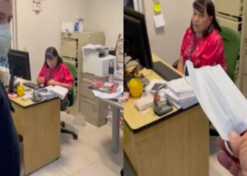 Exhiben a funcionaria mexiquense que se negó a usar cubrebocas